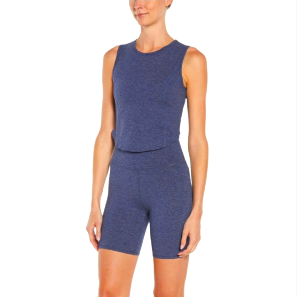 Zobha Christine  (H. Naval Academy) Blue Sleeveless Tank Top and Shorts Set